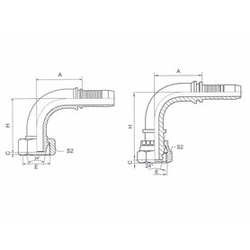 Hydraulická koncovka 10, M14x1,5 DKOL 90°